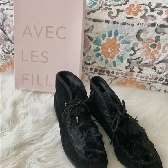 AVEC LES FILLES “Demi II” NEW Faux Fur Booties 8.5 - Picture 3 of 13